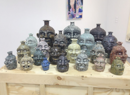 Face jugs by Rebecca Morgan