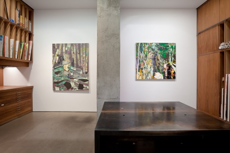 Installation views of "The Woods are Lovely, Dark, and Deep"