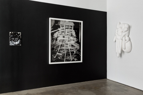 Installation image of Monochromatic, featuring work by Lauren Clay, Ricardo Gonzalez, Anna Mikhailovskaia, Rachel Stern, Tracy Thomason, Rodrigo Valenzuela