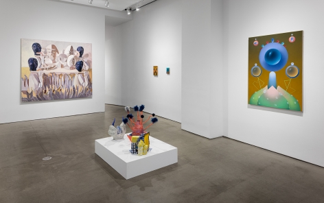 Installation view of "A Window Scrubbed for the Moon"