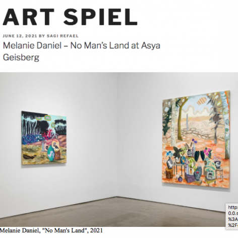 Install view of Melanie Daniel in Art Spiel: "Melanie Daniel – No Man’s Land at Asya Geisberg", by Sagi Refael