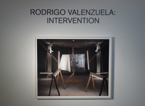 Installation view Rodrigo Valenzuela's Intervention